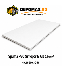 Placa rigida PVC Simopor E Alb 0.4 g/cm3, 4x2030x3050 mm Placa rigida PVC Simopor E Alb 0.4 g/cm3, 4x2030x3050 mm